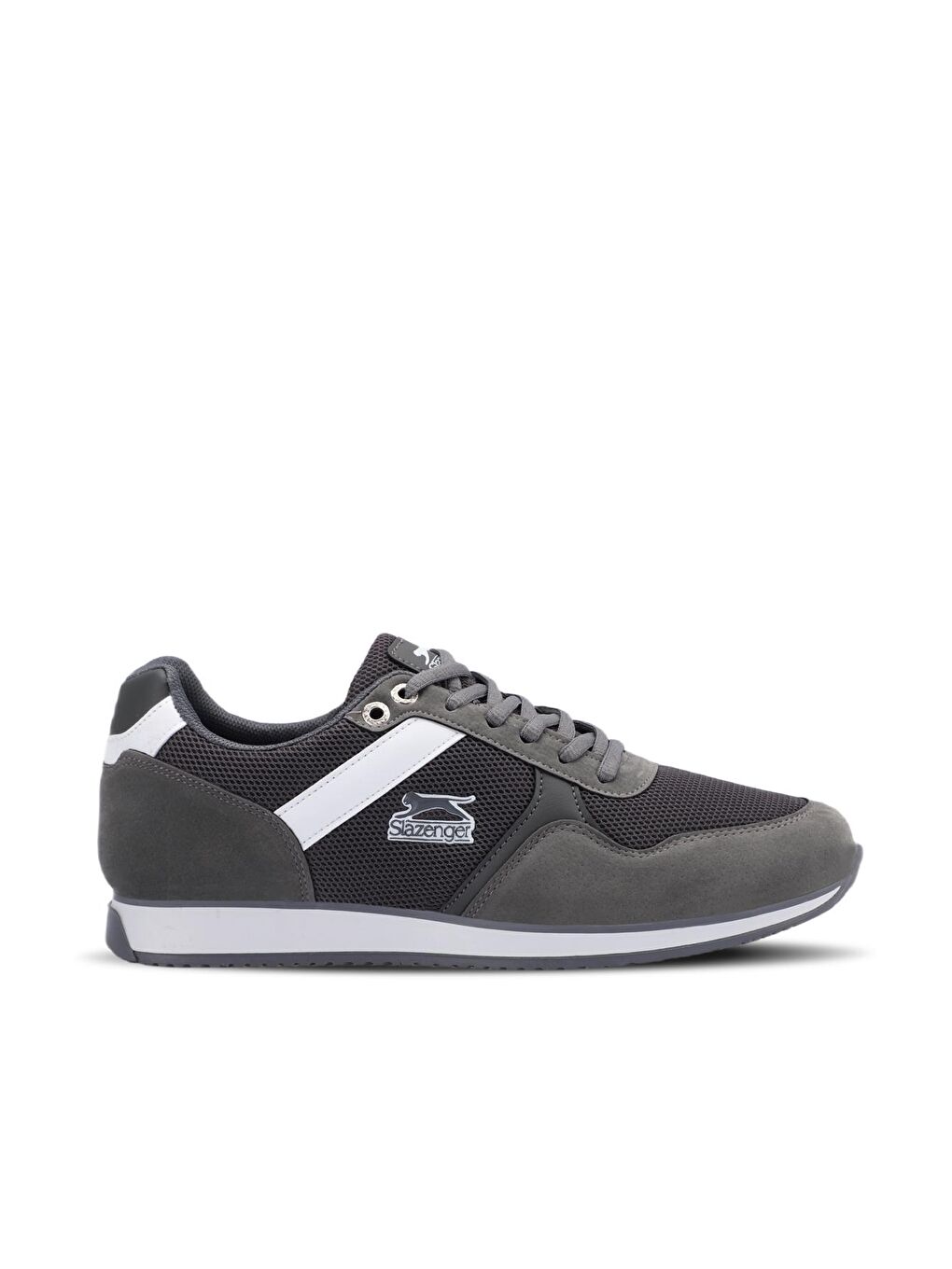 کفش مردانه الیویرا مدل Sneaker خاکستری تیره اسلازنگر slazenger
