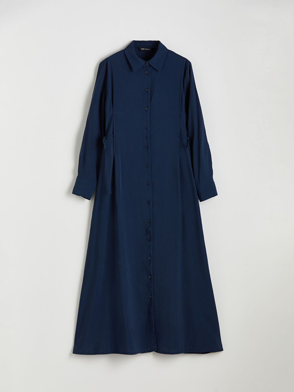 Lacivert Modal Karışımlı Gömlek Elbise LCW Modest lcw-modest