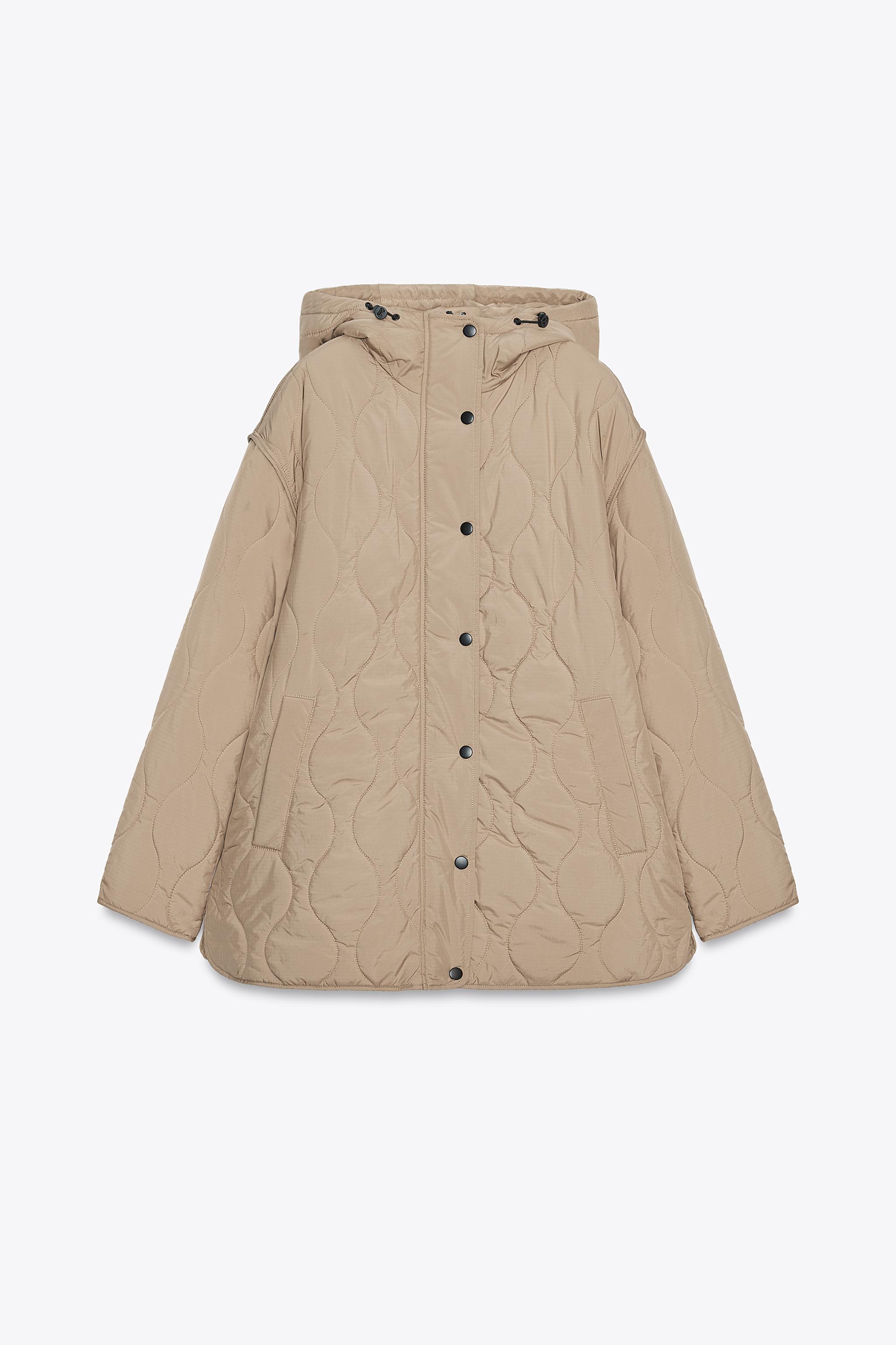 کاپشن لحافی کلاهدار ضد آب زارا zara