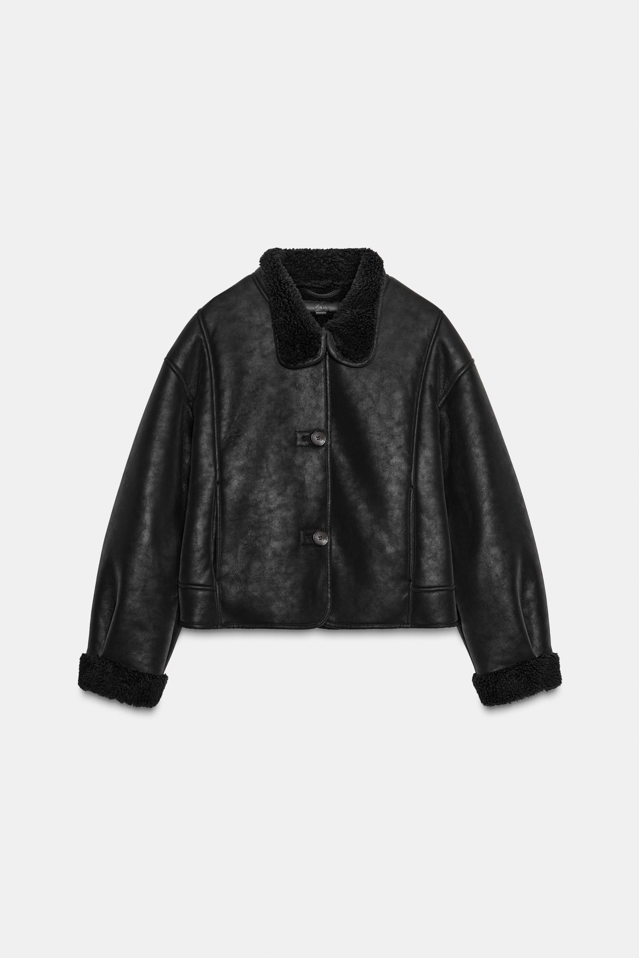 ژاکت دو رو جیر مصنوعی زارا zara