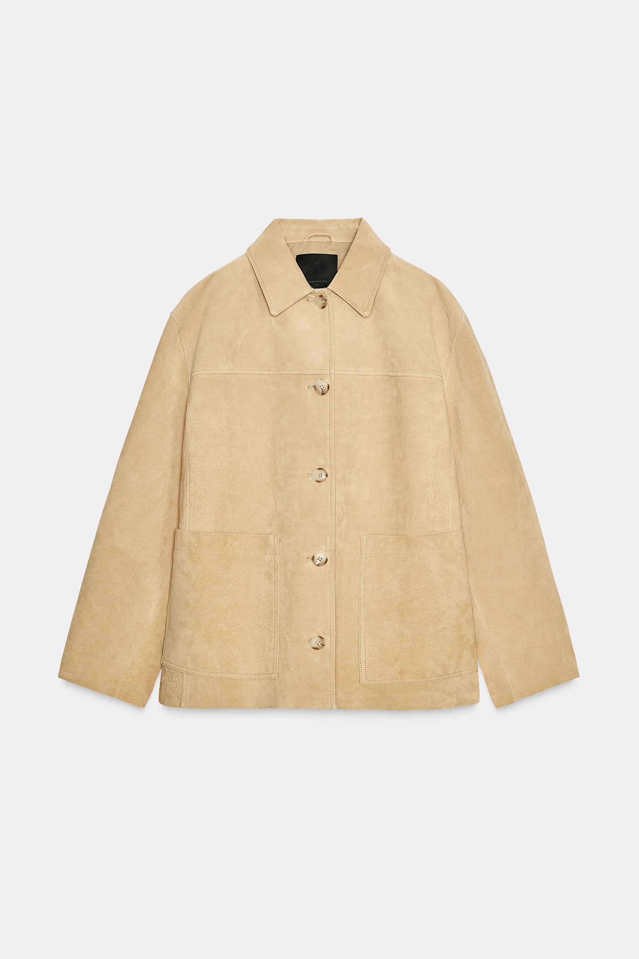 کاپشن چرم جیر ، زارا zara