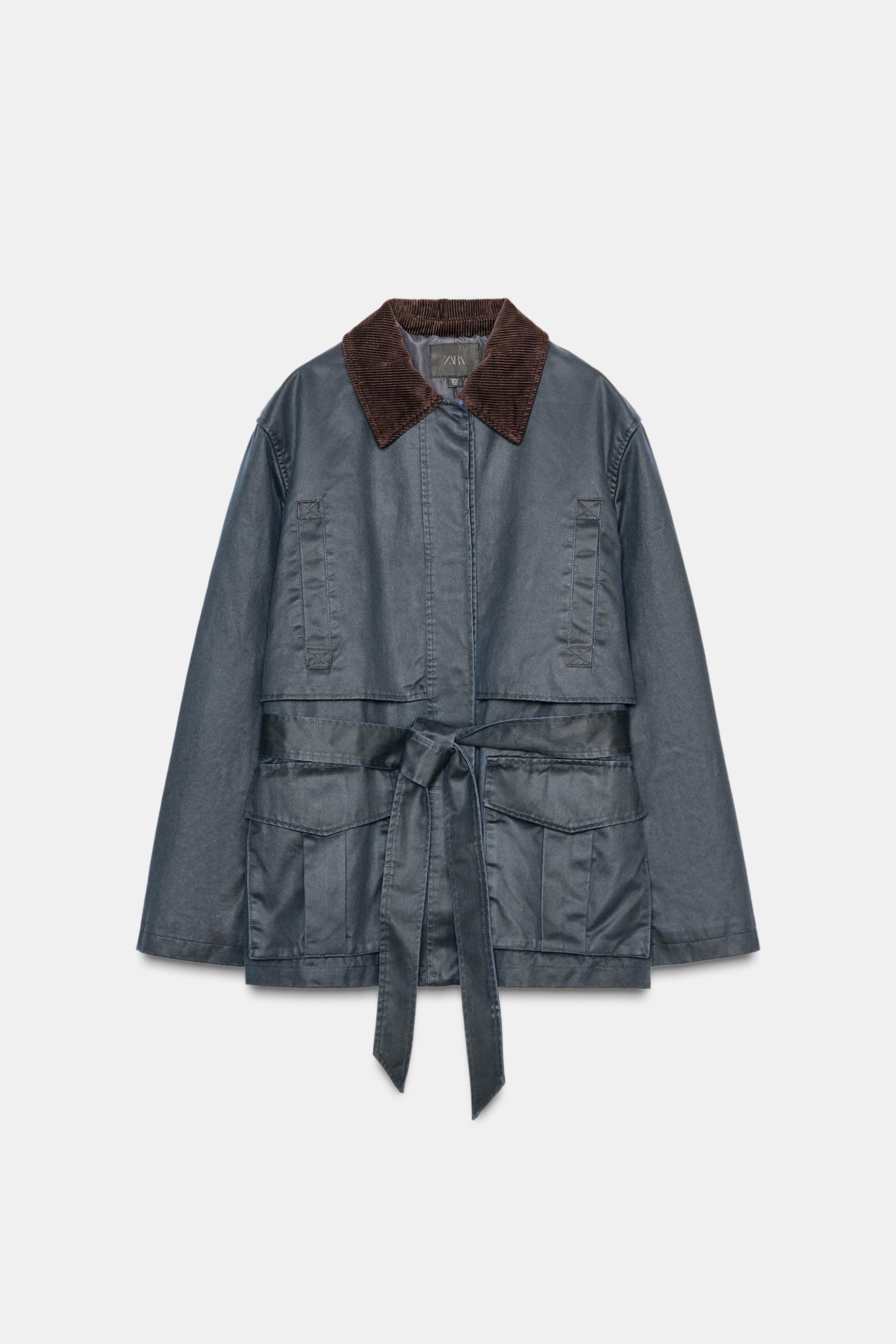 کاپشن پشمی یقه کبریتی زارا zara