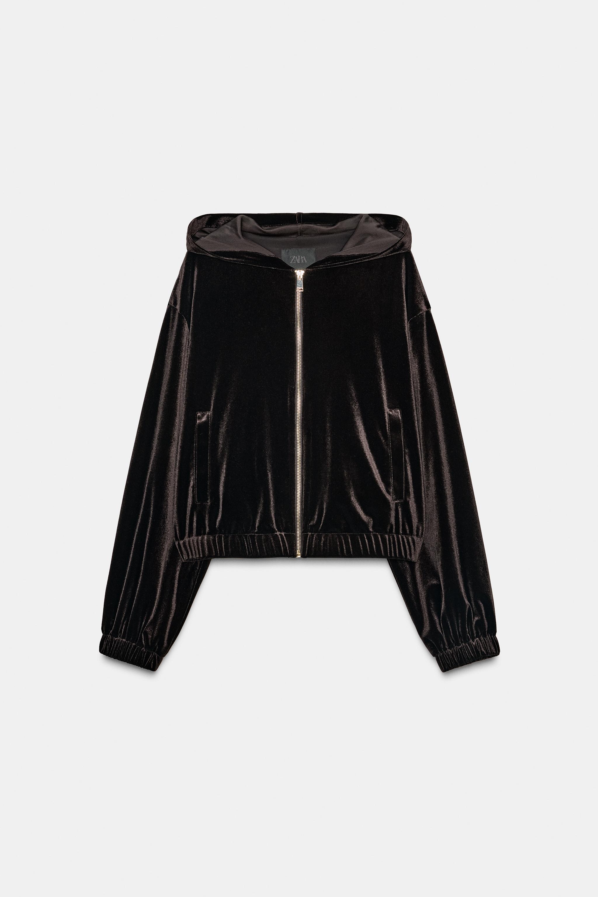 کاپشن هودی مخمل زارا zara