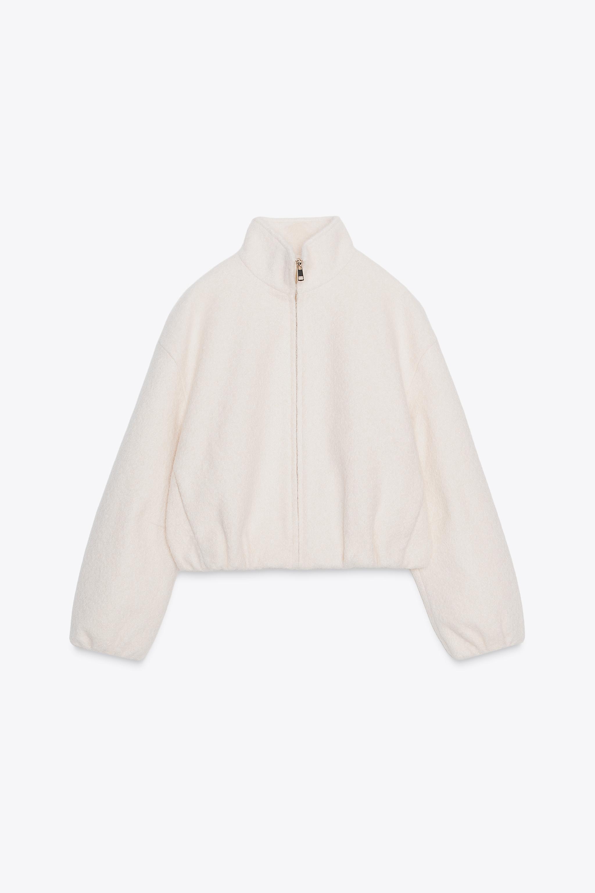 ژاکت بوکله یقه بلند zara زارا