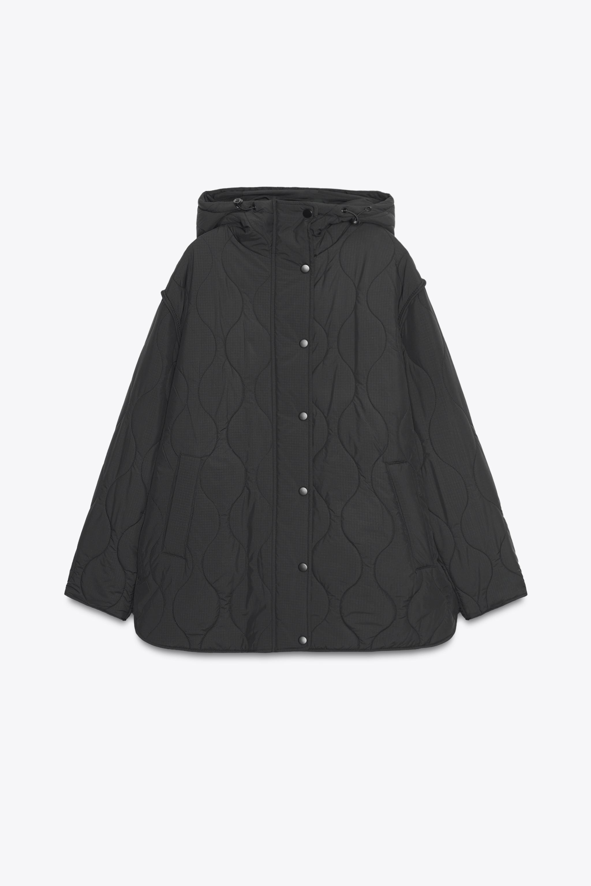 کاپشن لحافی کلاهدار ضد آب زارا zara