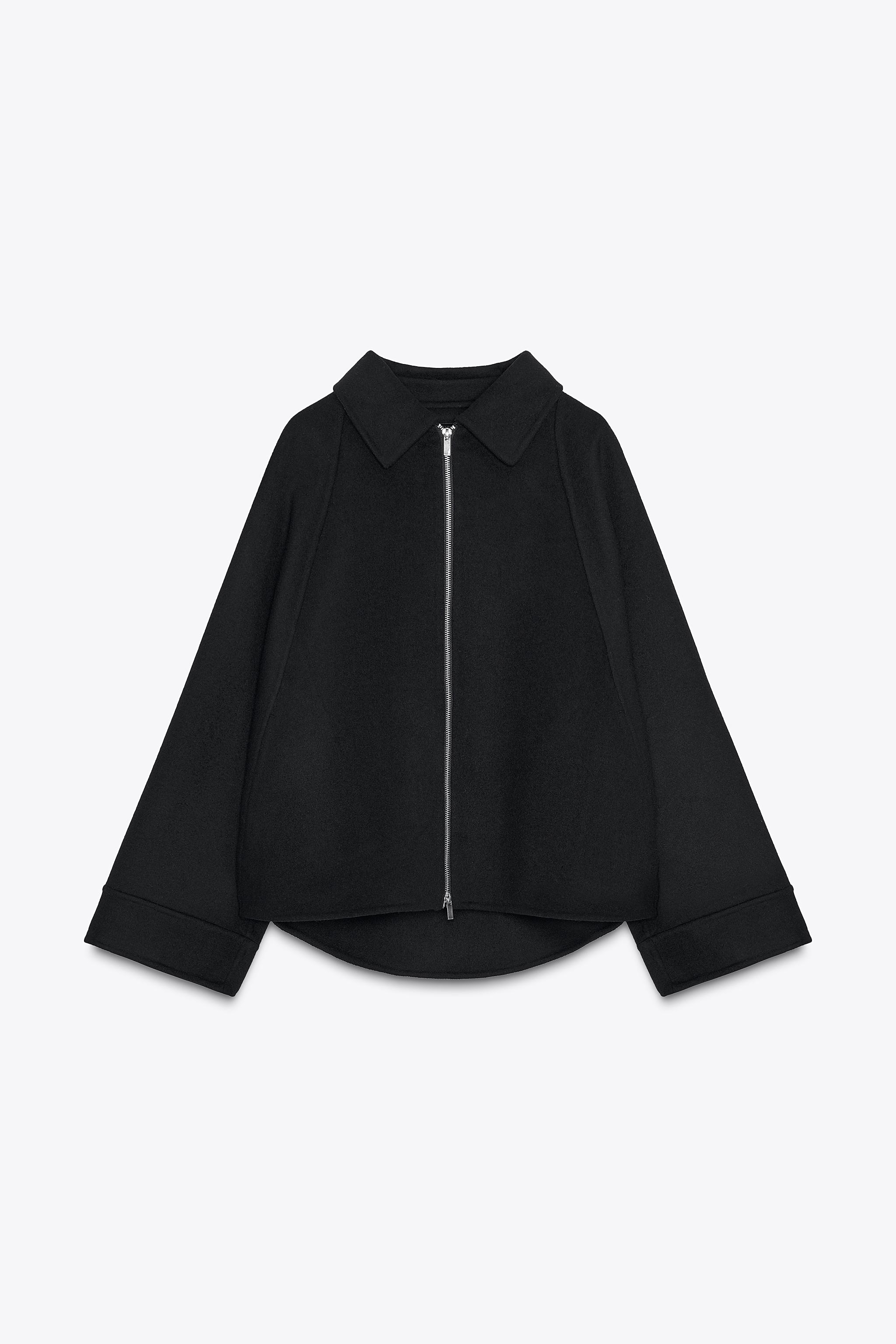 کاپشن پشمی زیپدار از کالکشن زارا zara