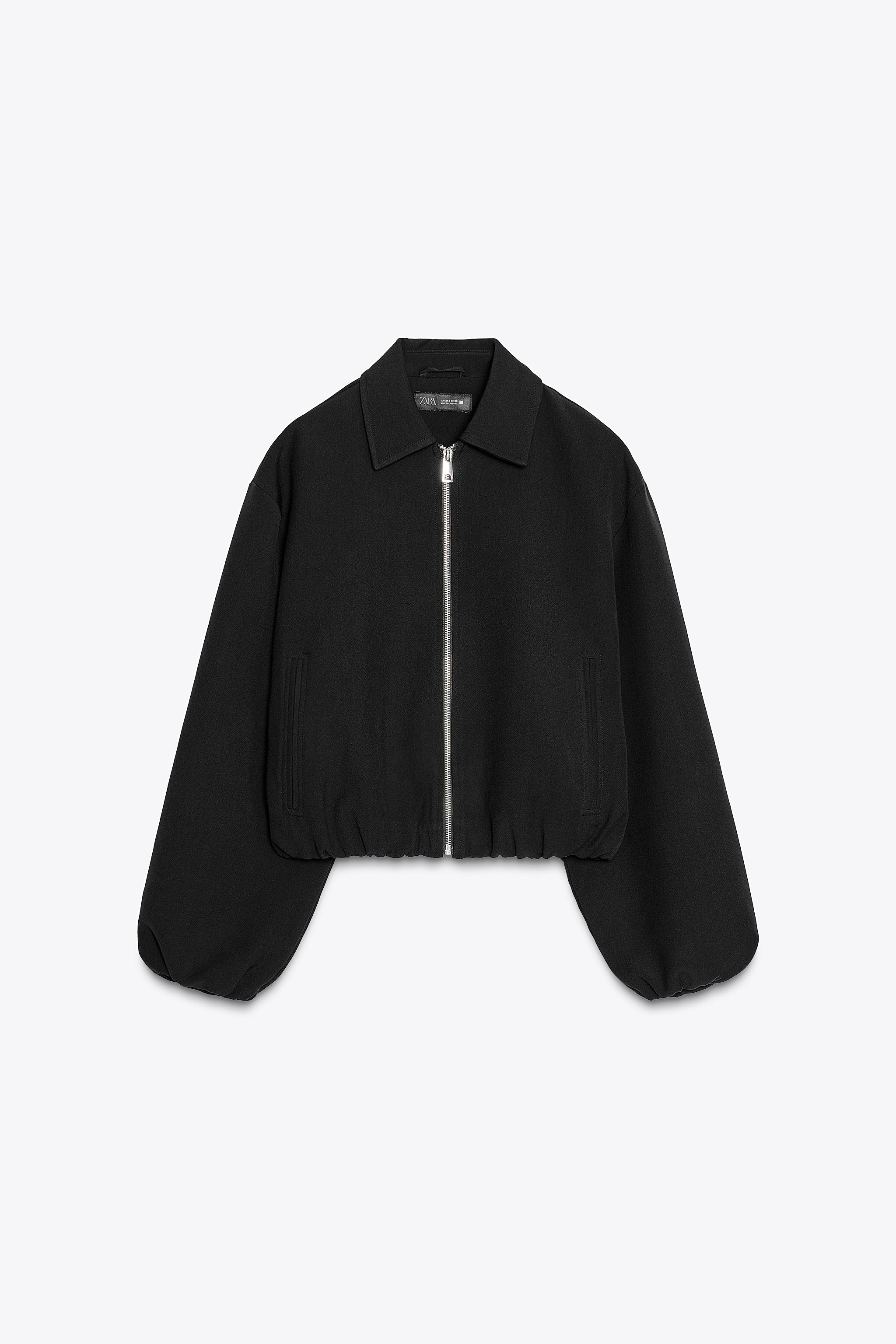 ژاکت بامبر آستین پفی زنانه زارا zara