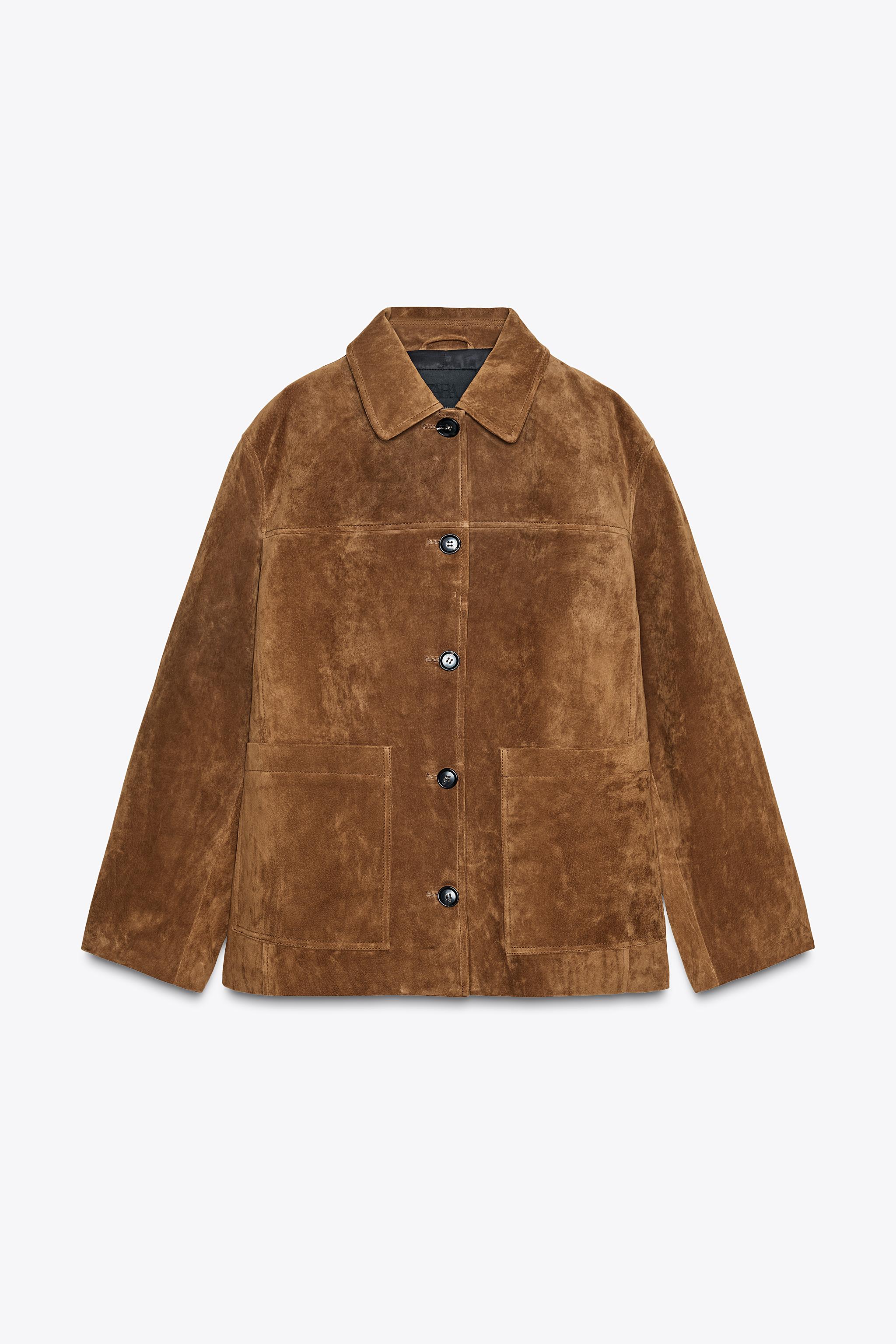 کاپشن چرم جیر زارا zara