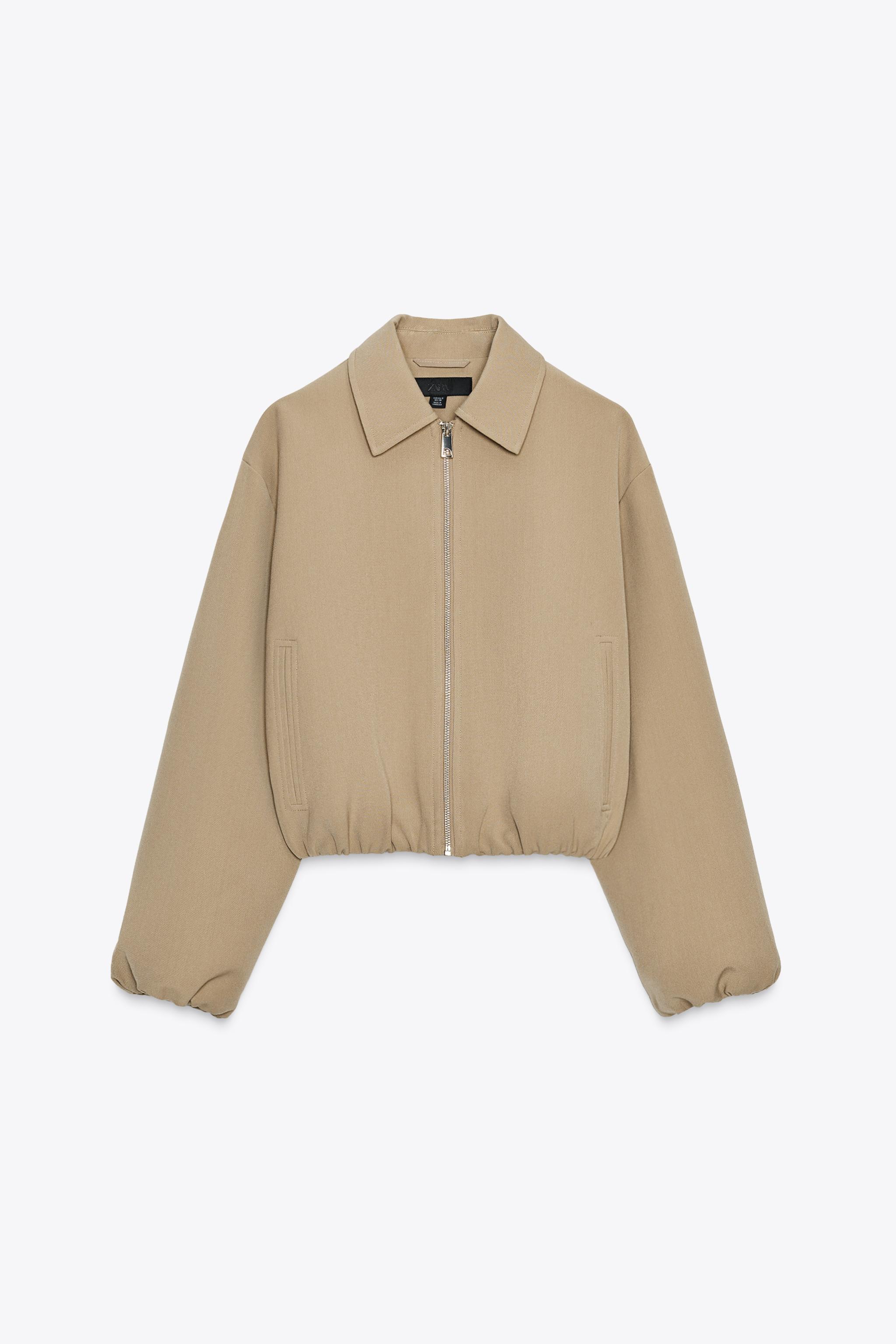 ژاکت بامبر آستین پفی زنانه زارا zara